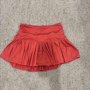Gold Hinge Coral Pleated Skort